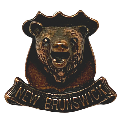 New Brunswick Black Bear Animal Lapel Pin