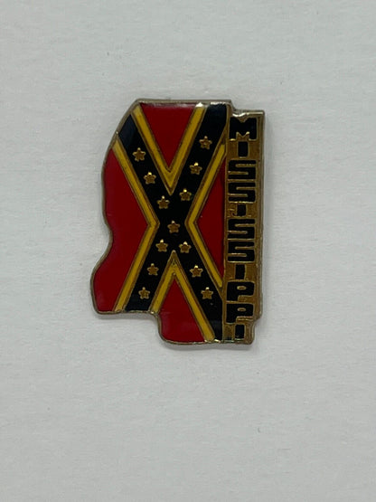 Mississippi State Map Cities & States Lapel Pin P1