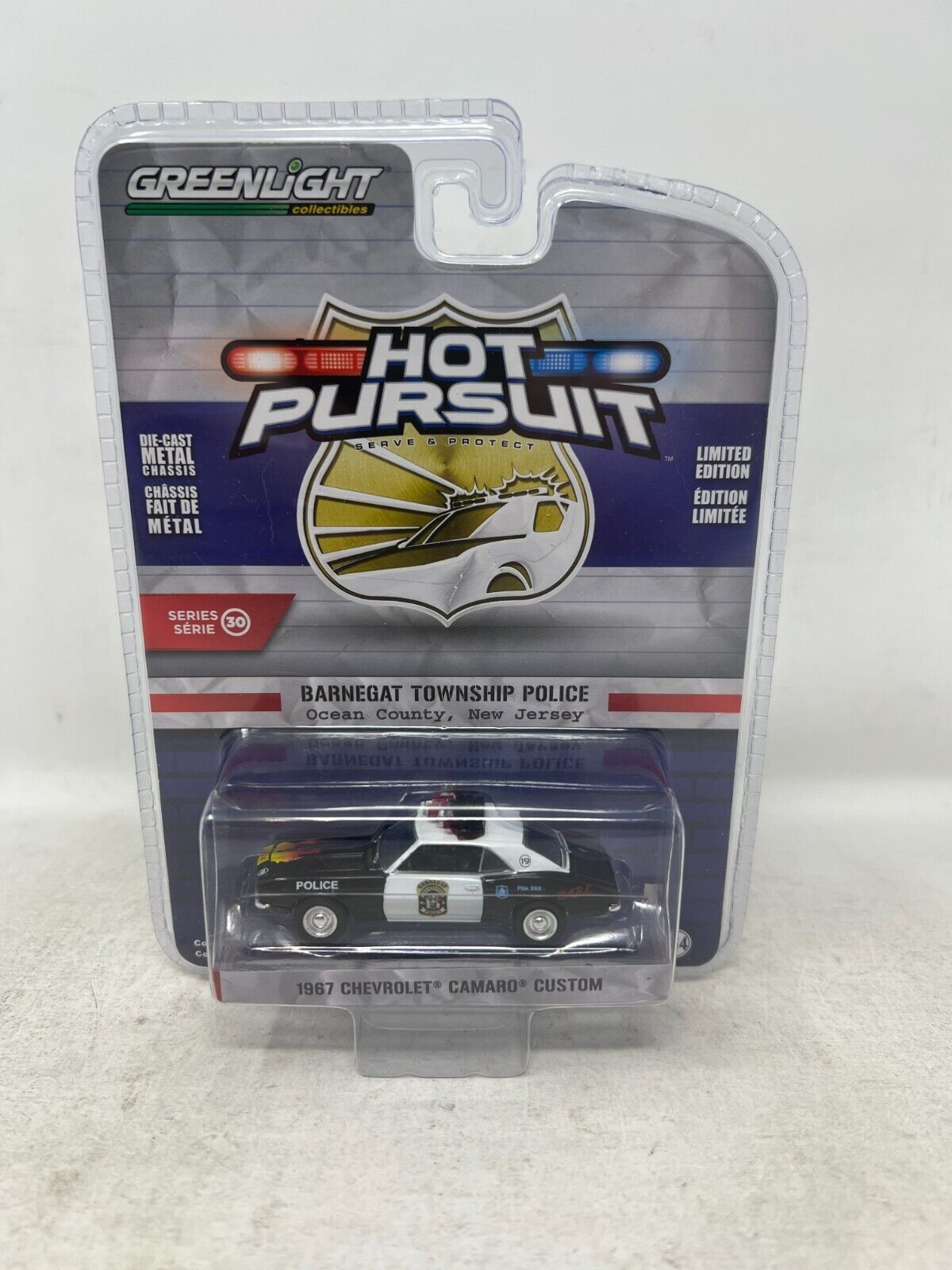 Greenlight Hot Pursuit Series 30 1967 Chevrolet Camaro Custom 1:64 Diecast