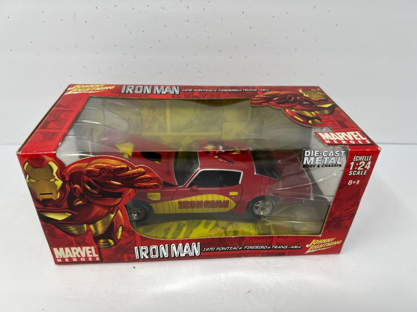 Johnny Lightning Marvel Iron Man 1970 Pontiac Firebird T/A 1:24 Diecast