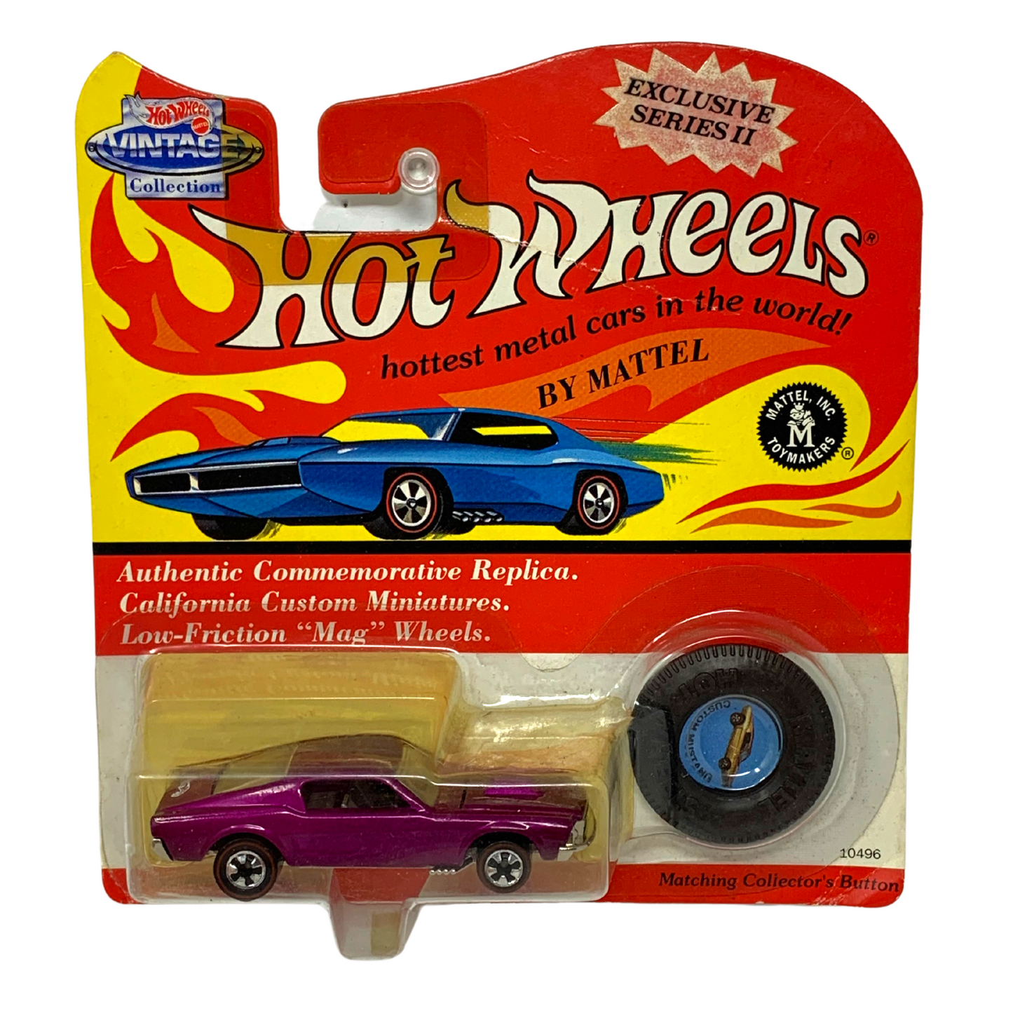 Hot Wheels Vintage Collection II Custom Mustang with Button 1:64 Diecast