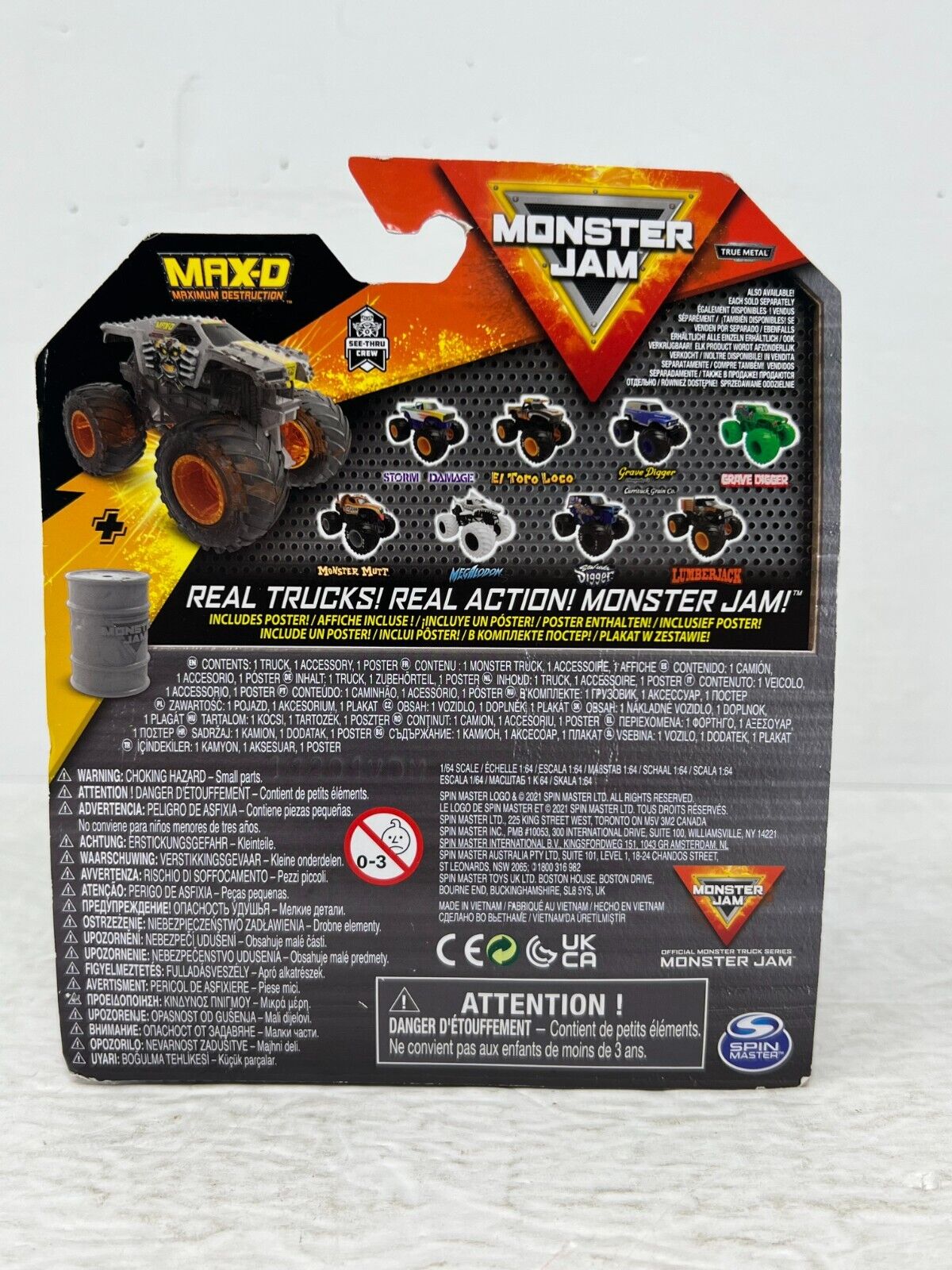 Spin Master Monster Jam Series 22 Max-D 1:64 Diecast