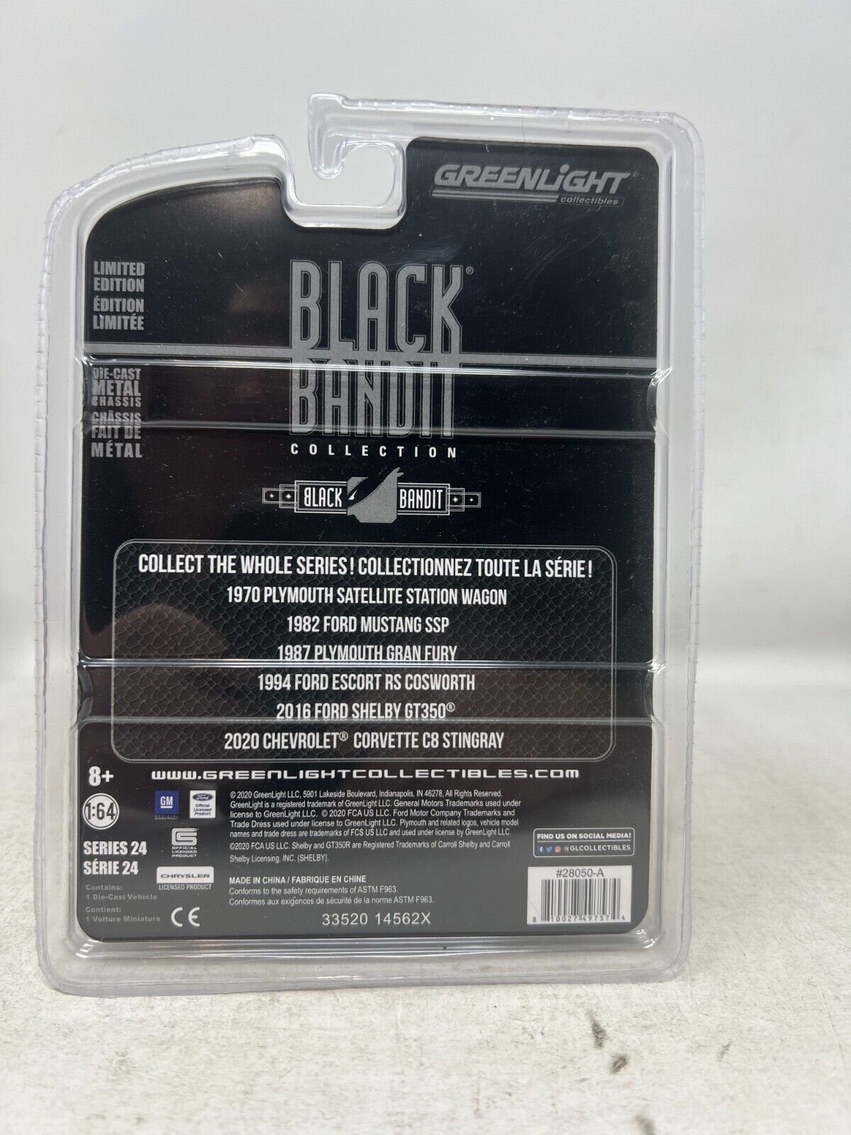 Greenlight Black Bandit Series 24 1970 Plymouth Satellite Wagon 1:64 Diecast