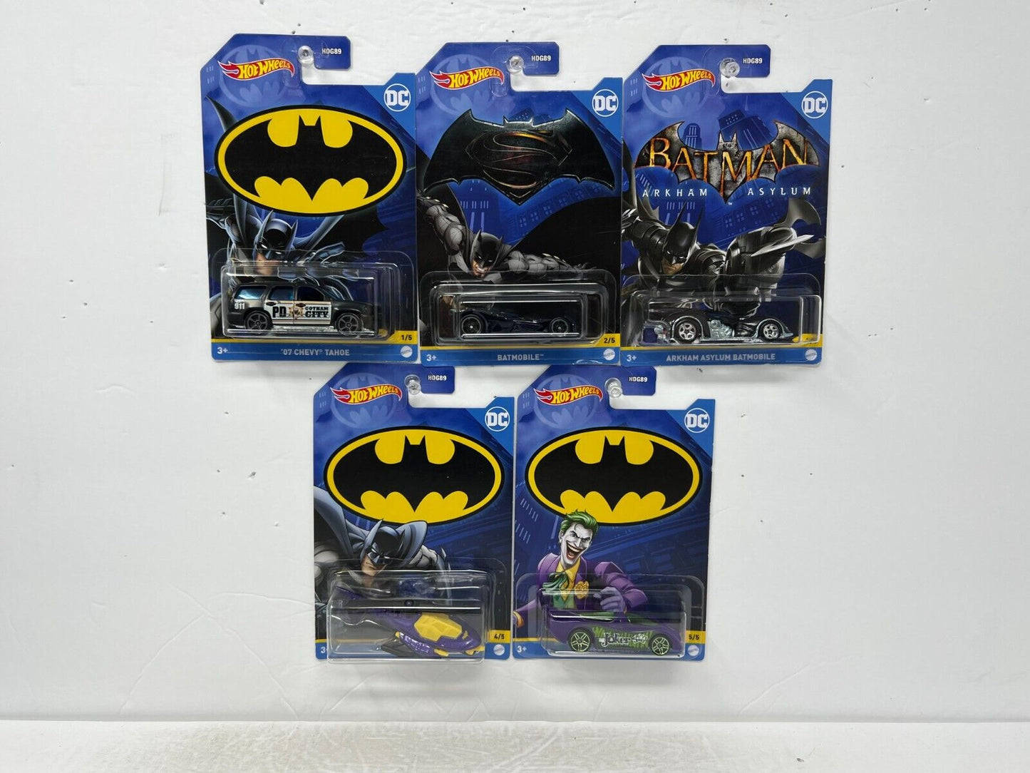 Hot Wheels DC Comics Batman 1:64 Diecast Set of 5