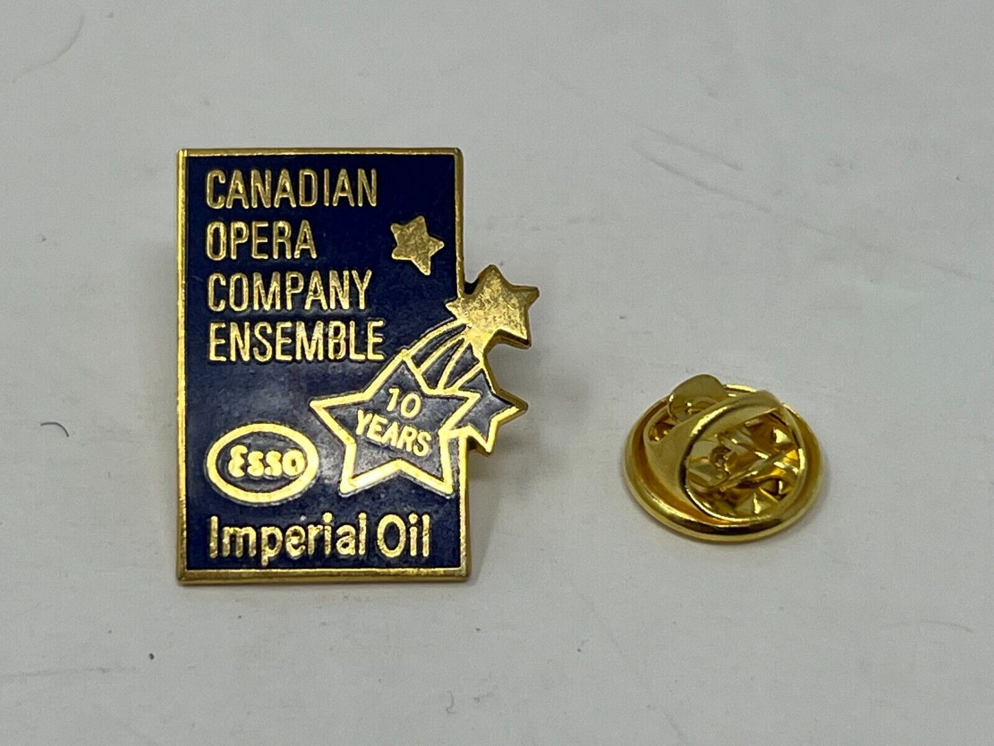 Esso Imperial Oil Canadian Opera Company Ensemble 10 Years Gas & Oil Lapel Pin