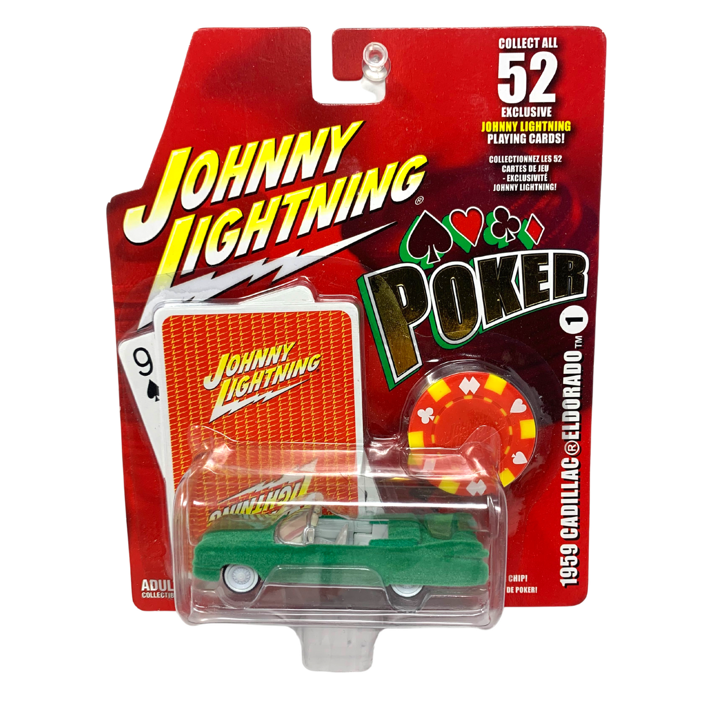 Johnny Lightning Poker 1959 Cadillac Eldorado White Lightning 1:64 Diecast