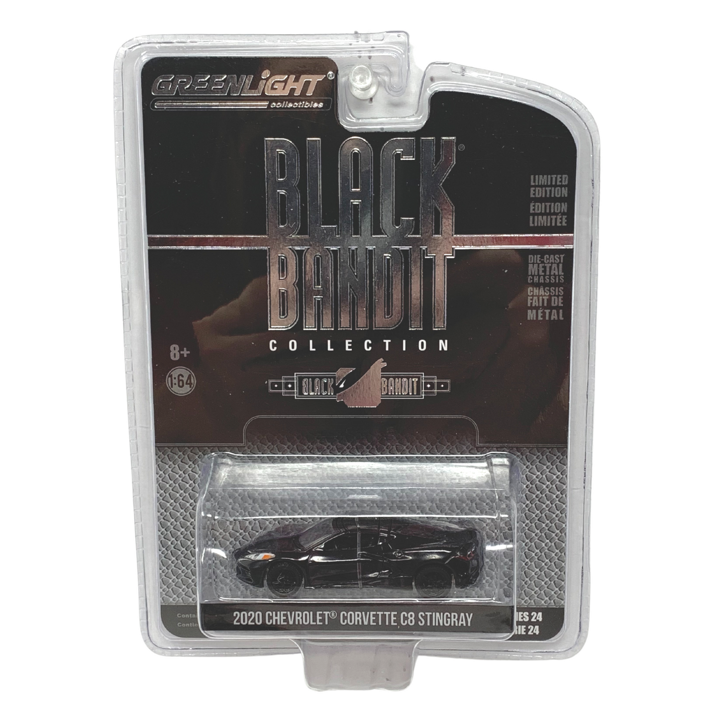 Greenlight Black Bandit Series 24 2020 Chevy Corvette C8 Stingray 1:64 Diecast
