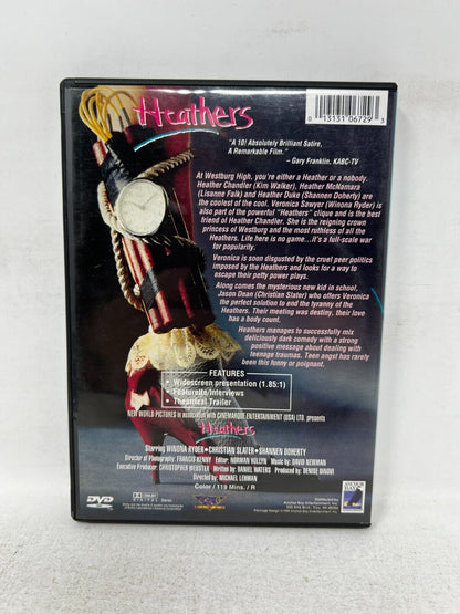 Heathers (DVD, 1999) Winona Ryder Christian Slater Shannen Doherty Crime Movie