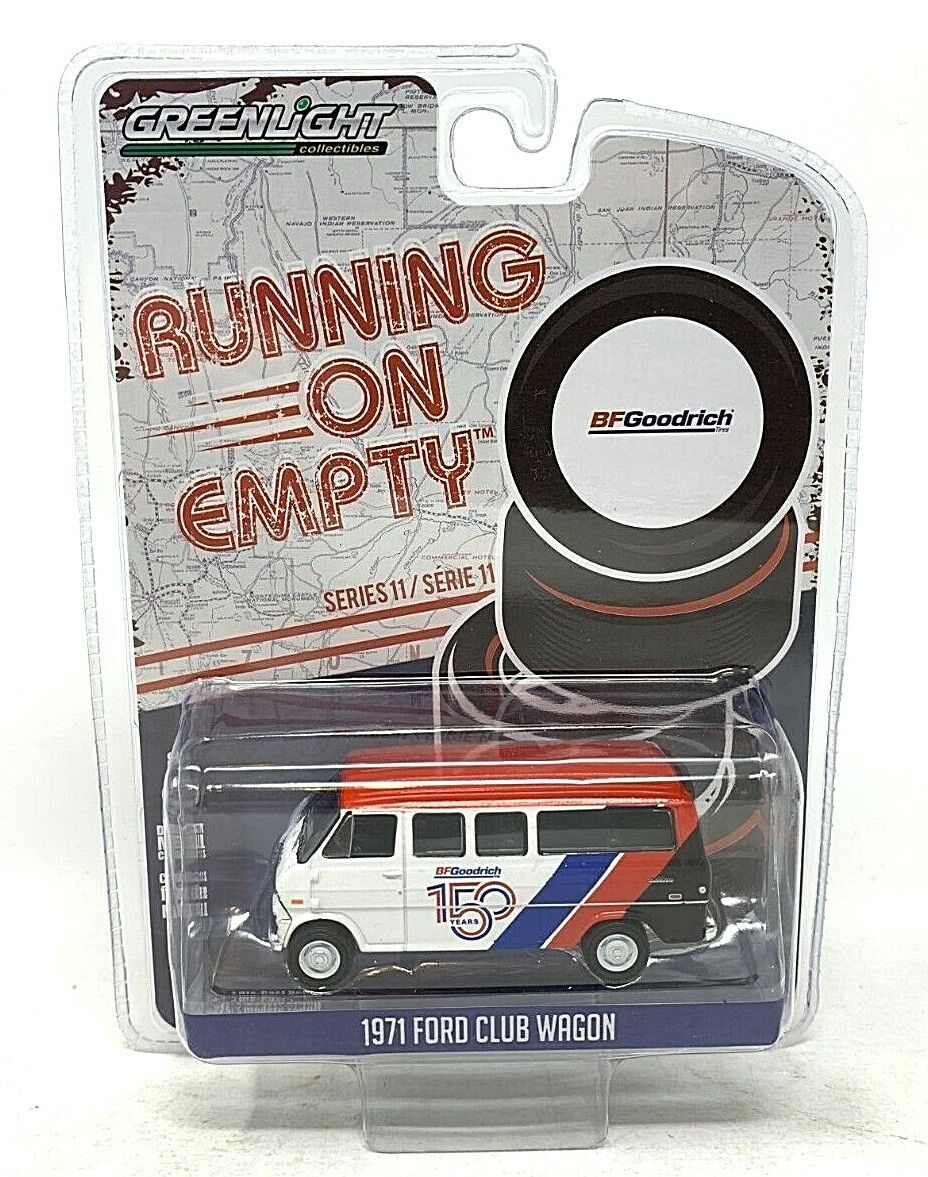 Greenlight Running on Empty Series 11 1971 Ford Club Wagon 1:64 Diecast