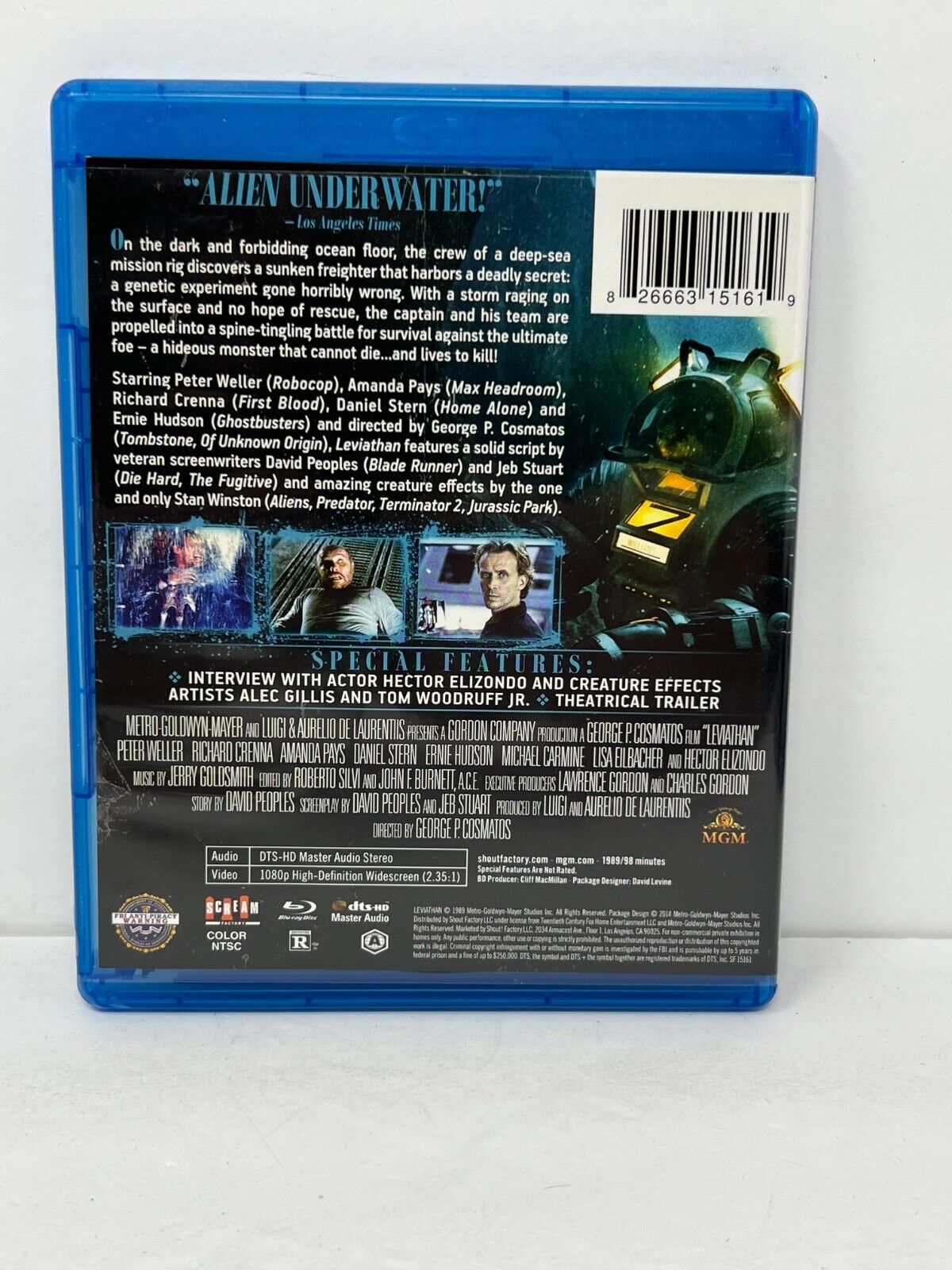 Leviathan (Blu-ray) RARE OOP HTF Adventure Good Condition!!!