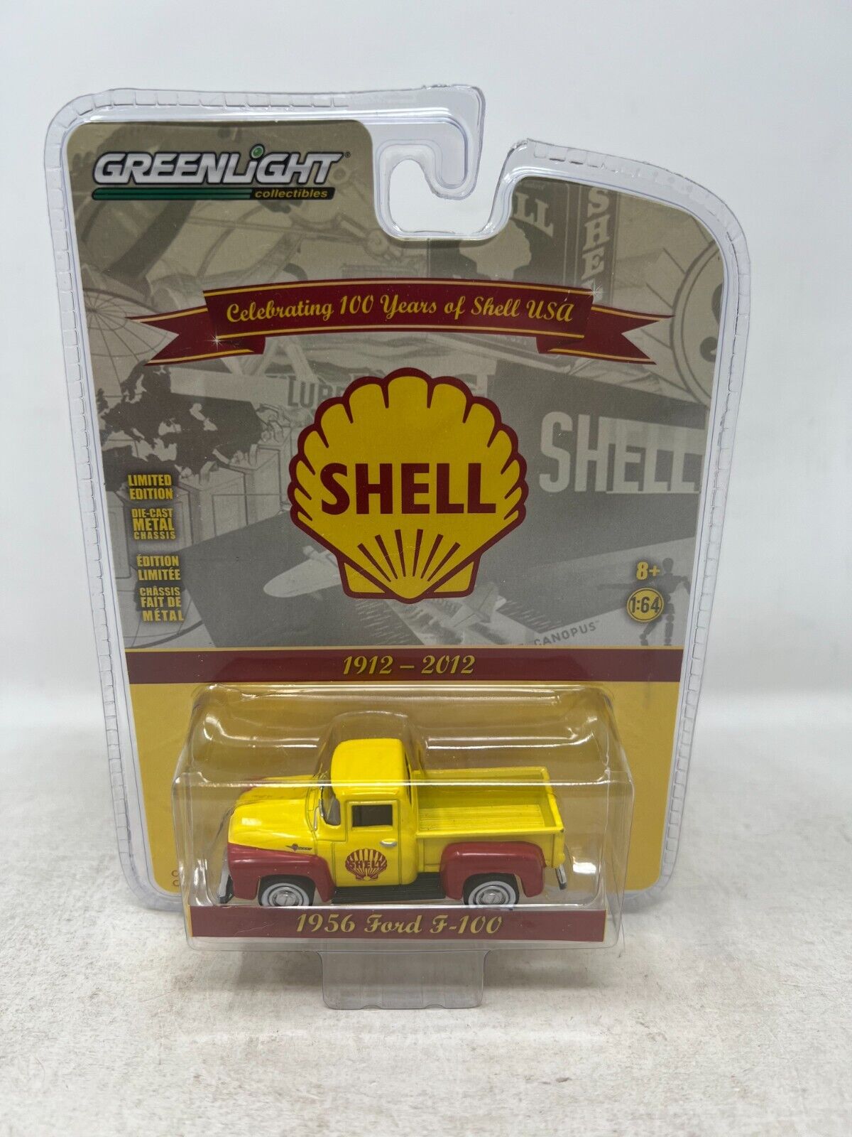 Greenlight Shell 100 Years 1956 Ford F-100 1:64 Diecast