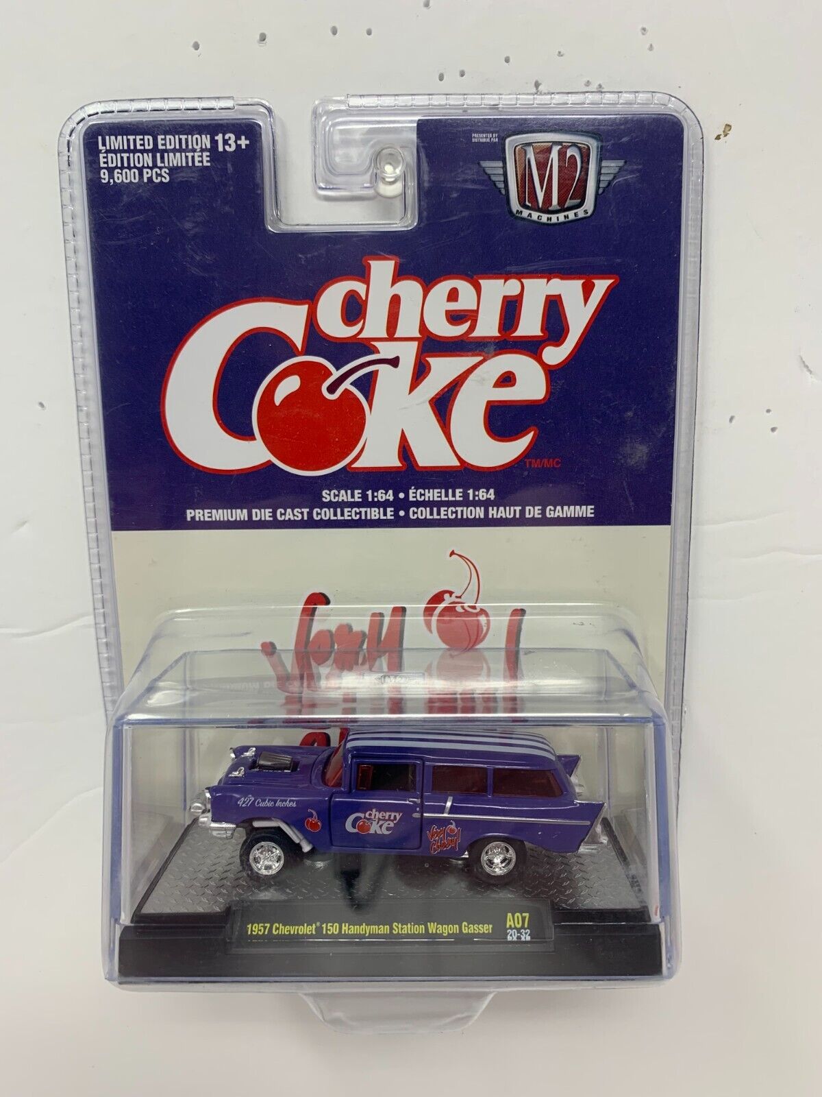 M2 Machines Cherry Coke 1957 Chevrolet 150 Handyman Wagon Gasser 1:64 Diecast