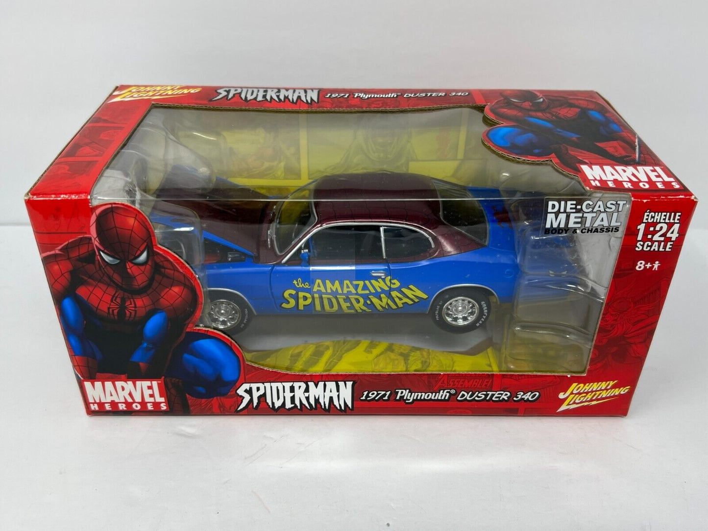 Johnny Lightning Marvel Spider-Man 1971 Plymouth Duster 340 1:24 Diecast