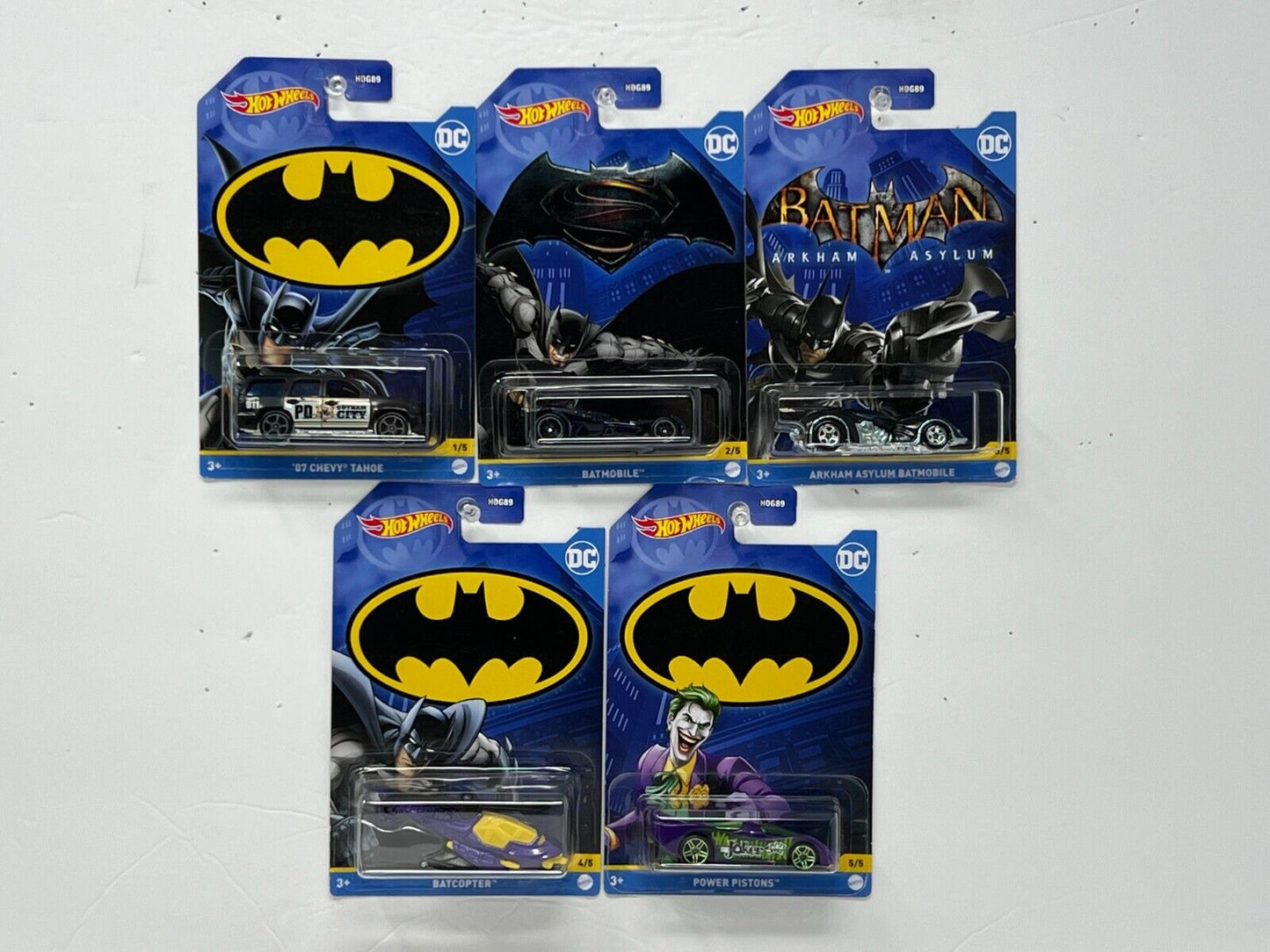 Hot Wheels DC Comics Batman 1:64 Diecast Set of 5