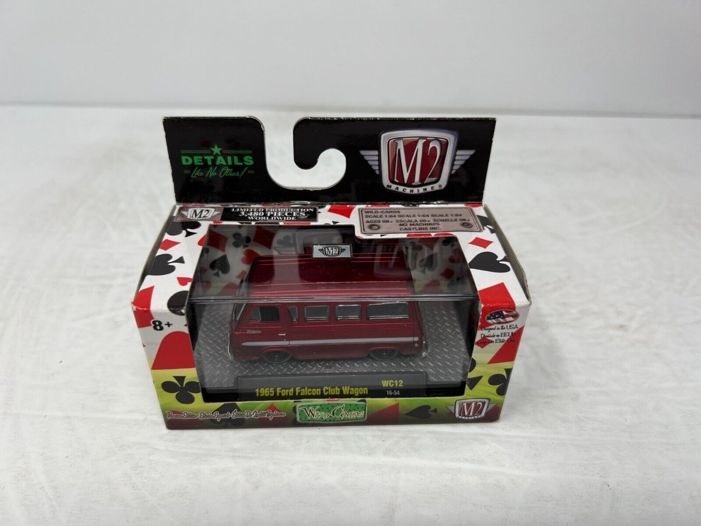 M2 Machines Wild-Cards 1965 Ford Falcon Club Wagon WC12 1:64 Diecast