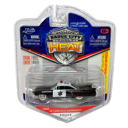 Jada Badge City Heat '59 Cadillac Eldorado 1:64 Diecast