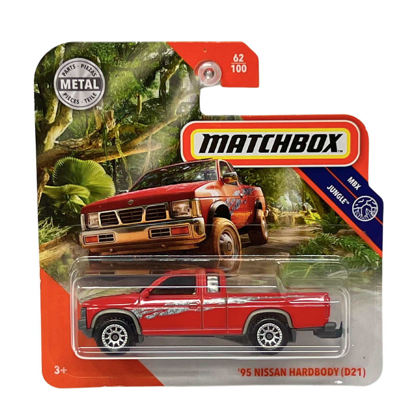 Matchbox MBX Jungle 1995 Nissan Hardbody (D21) JDM 1:64 Diecast Red Short Card