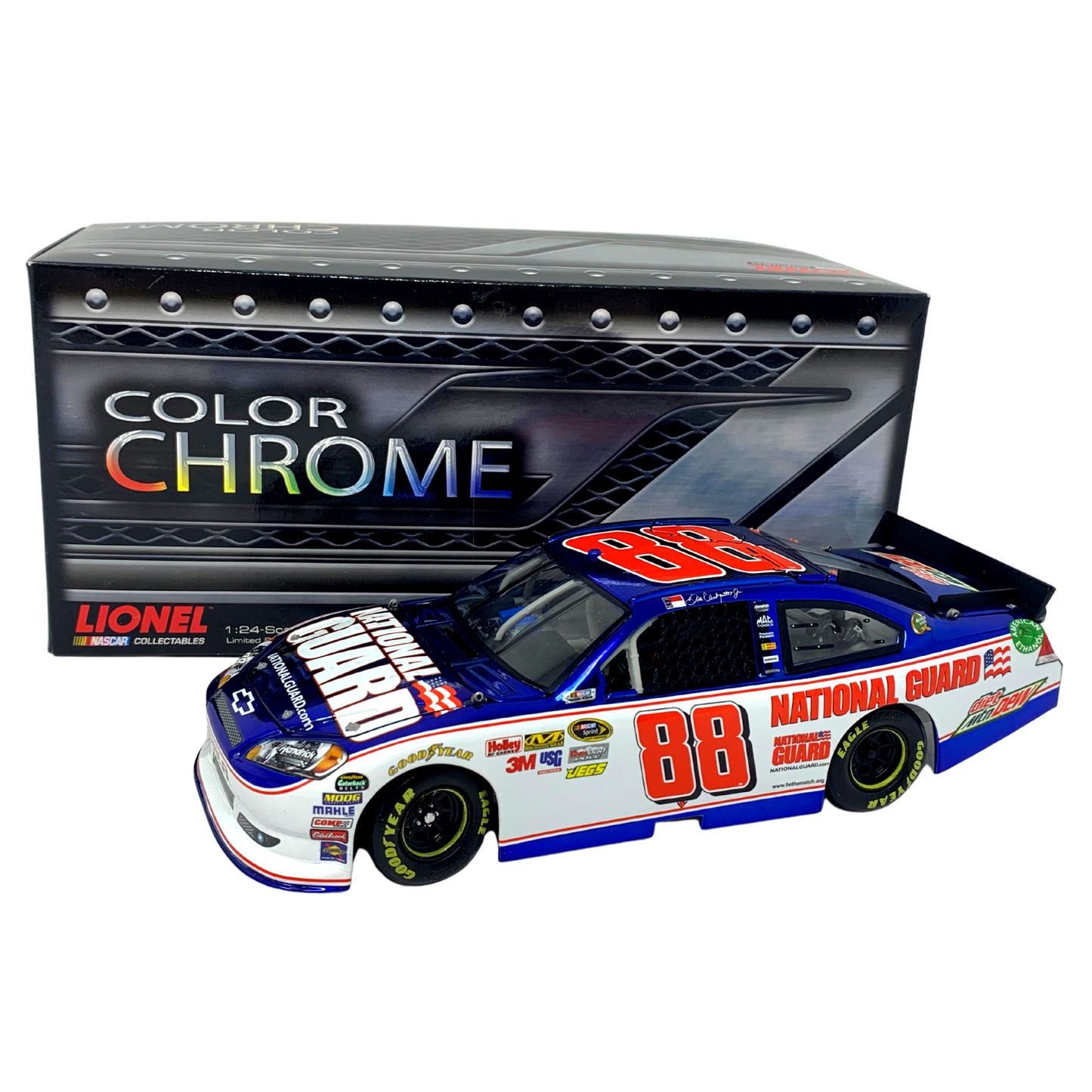 Lionel Nascar #88 Dale Earnhardt Jr. National Guard Chrome Impala 1:24 Diecast