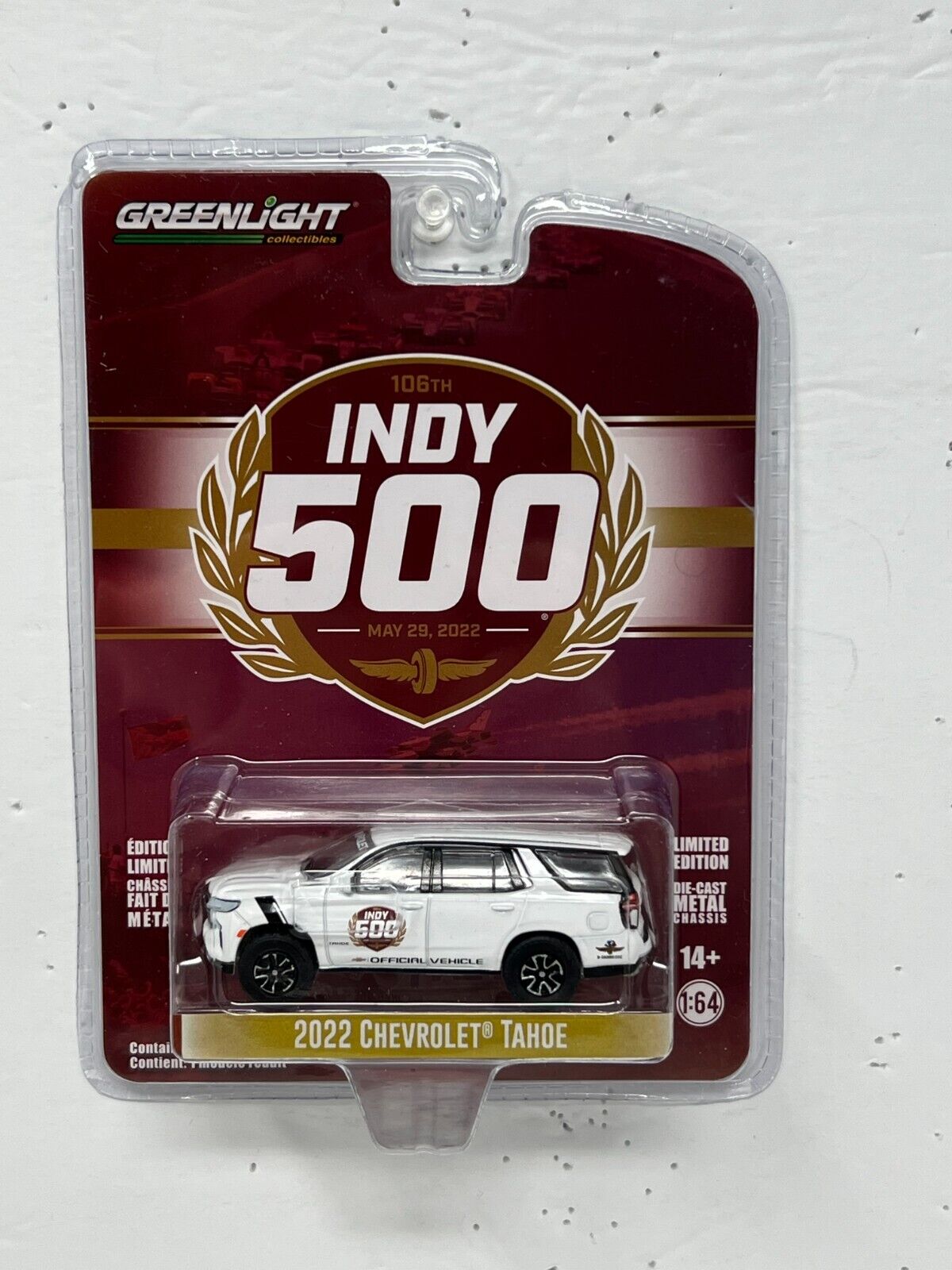 Greenlight Indy 500 2022 Chevrolet Tahoe 1:64 Diecast