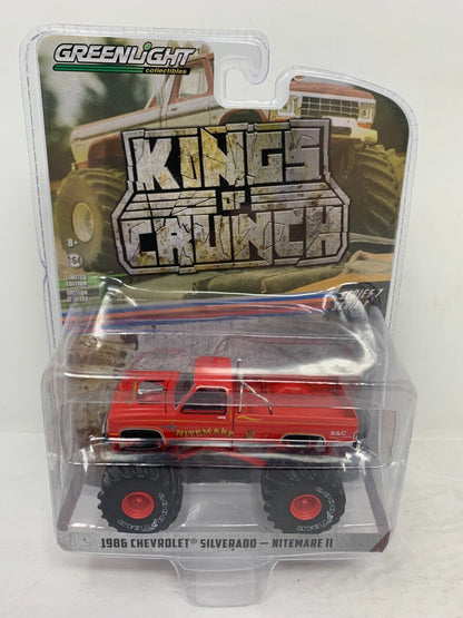 Greenlight Kings of Crunch Series 7 1986 Chevy Silverado Nitemare  1:64 Diecast