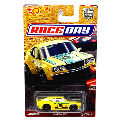 Hot Wheels Premium Real Riders Car Culture Race Day Mazda RX3 1:64 Diecast