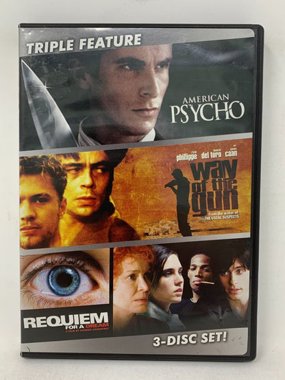 American Psycho / Way of the Gun / Requiem for a Dream (DVD) Drama Good Shape!!!