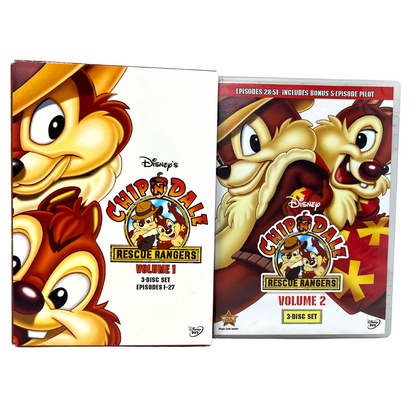 Disney Chip n Dale Rescue Rangers Vol 1 & 2 DVD TV Series Boxset Good Condition