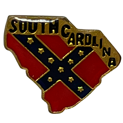 South Carolina State Map Cities & States Lapel Pin P1