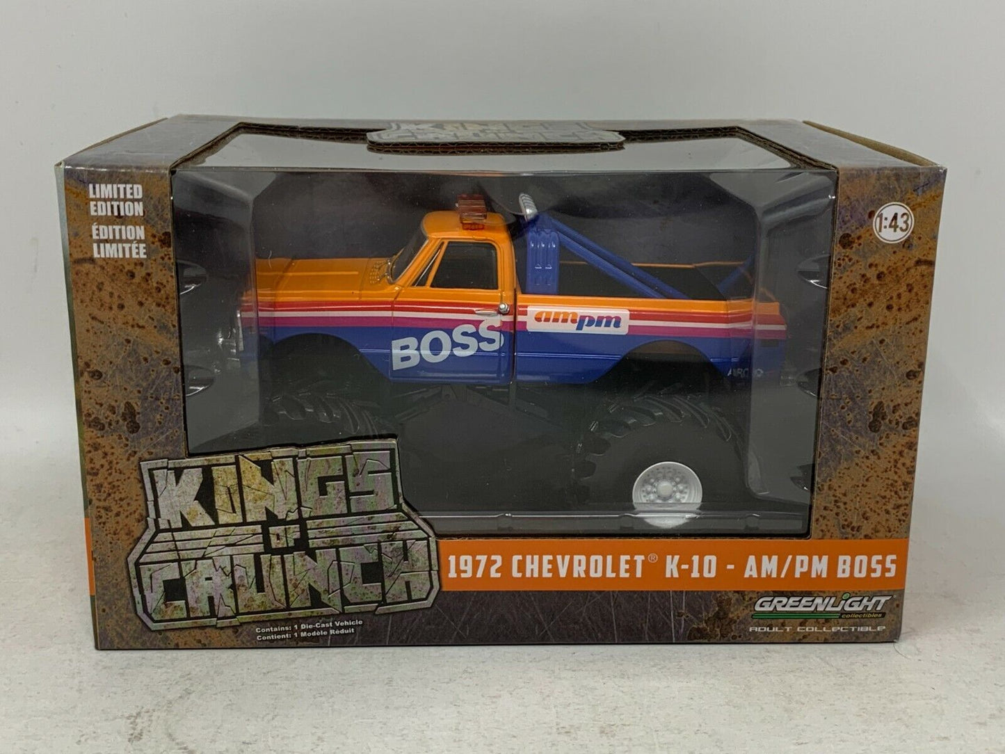 Greenlight Kings of Crunch 1972 Chevrolet K-10 AM PM Boss 1:43 Diecast