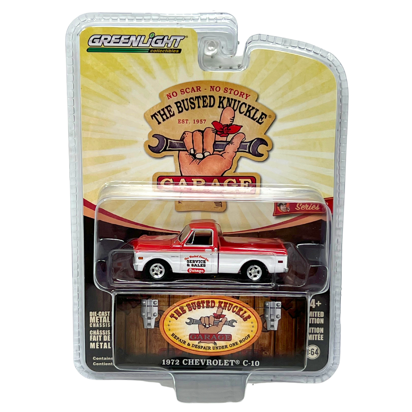 Greenlight Busted Knuckle Garage 1972 Chevrolet C-10 1:64 Diecast