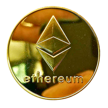 Ethereum | ETH Physical Crypto Coin Novelty Souvenir Token Gold Color