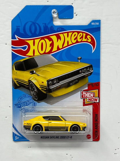 Hot Wheels Then and Now Nissan Skyline 2000 GT-R JDM 1:64 Diecast Yellow