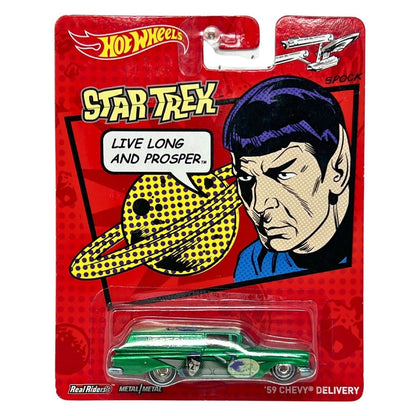 Hot Wheels Star Trek Spock '59 Chevy Delivery Real Riders 1:64 Diecast