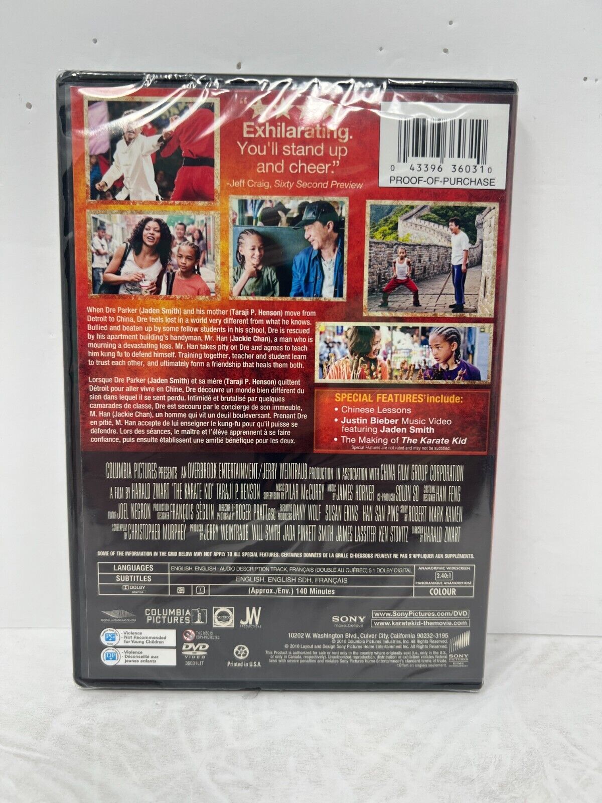 The Karate Kid (DVD, 2010) Martial Arts Jaden Smith Brand New and Sealed!!!