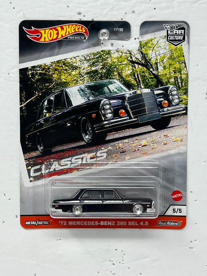 Hot Wheels Premium Modern Classics '72 Mercedes-Benz 280 SEL 4.5 1:64 Diecast