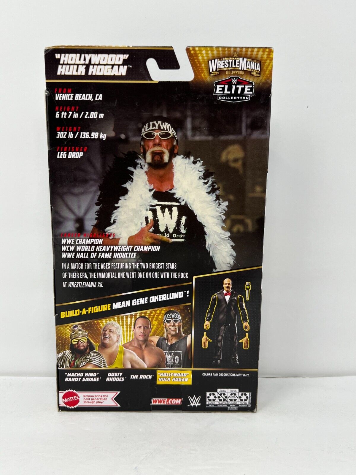 WWE Hollywood Hulk Hogan Elite Collection Wrestlemania Mattel Action Figure