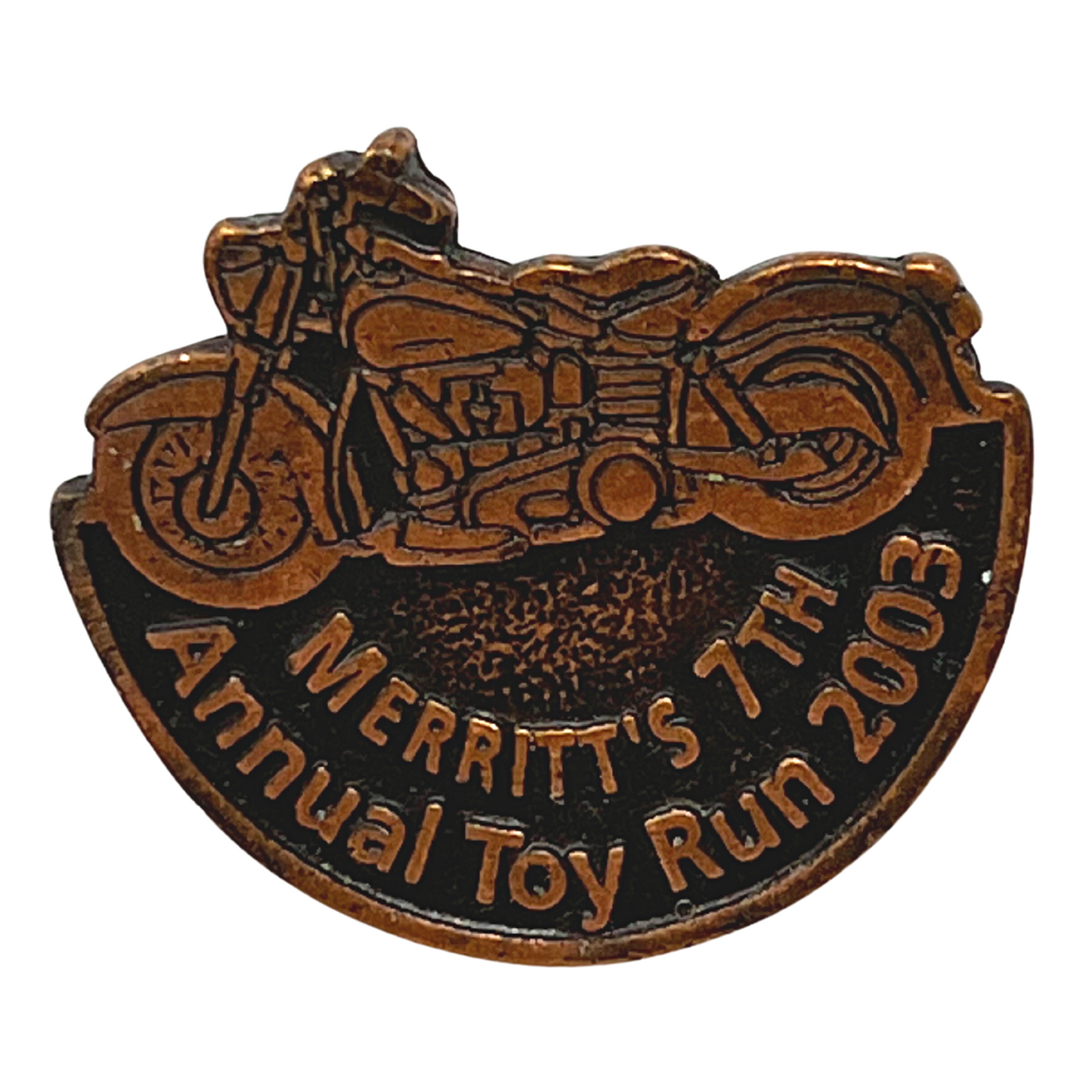Merritt's 7th Annual Toy Run 2003 Motorcycle Harley-Davidson Lapel Pin