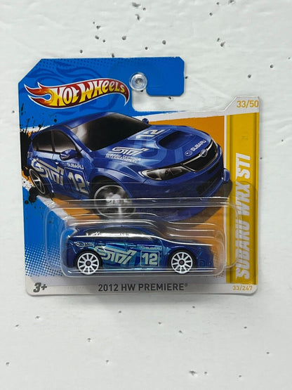 Hot Wheels 2012 HW Premiere Subaru WRX STI JDM 1:64 Diecast Short Card