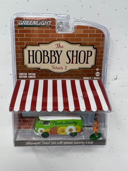 Greenlight The Hobby Shop Volkswagen Panel Van GREEN MACHINE 1:64 Diecast