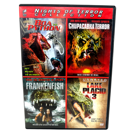 Nights of Terror Collection (DVD, 2011) Boa vs. Python Frankenfish Lake Placid 3