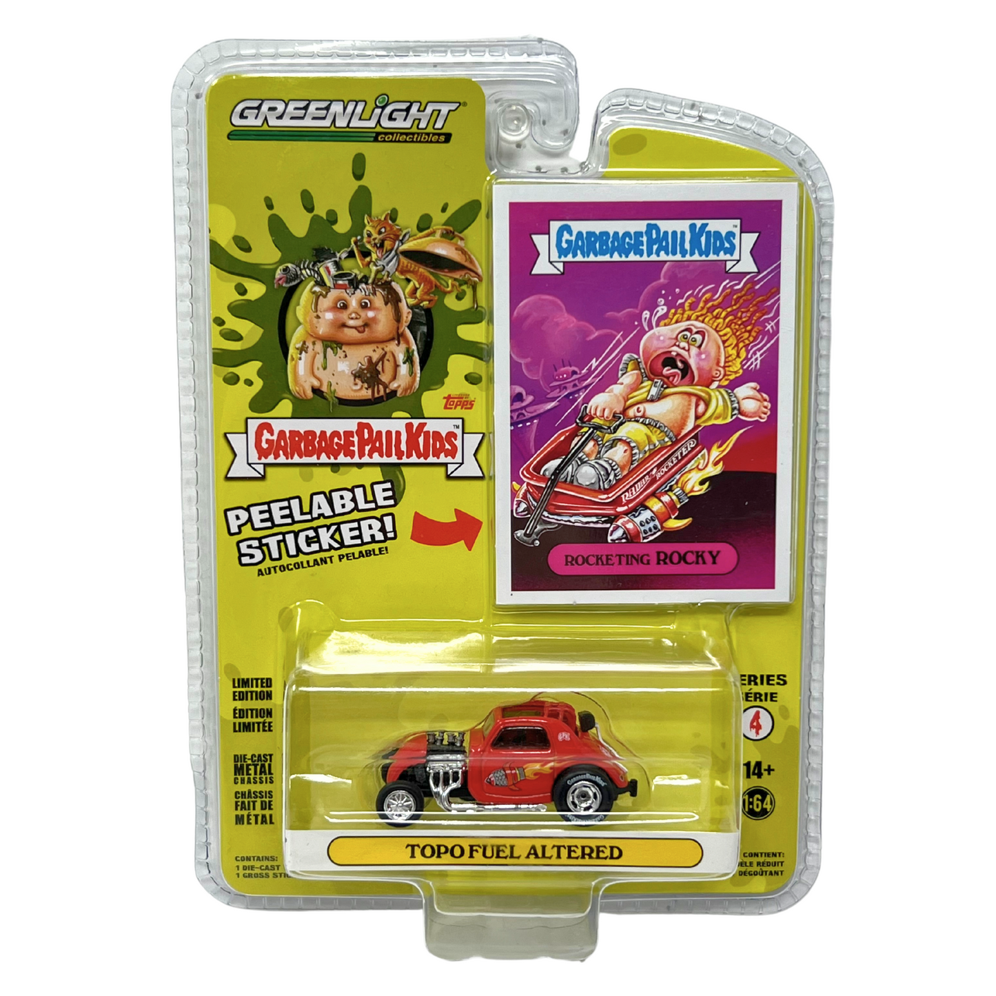 Greenlight Garbage Pail Kids Rocketing Rocky TOPO Fuel Altered 1:64 Diecast