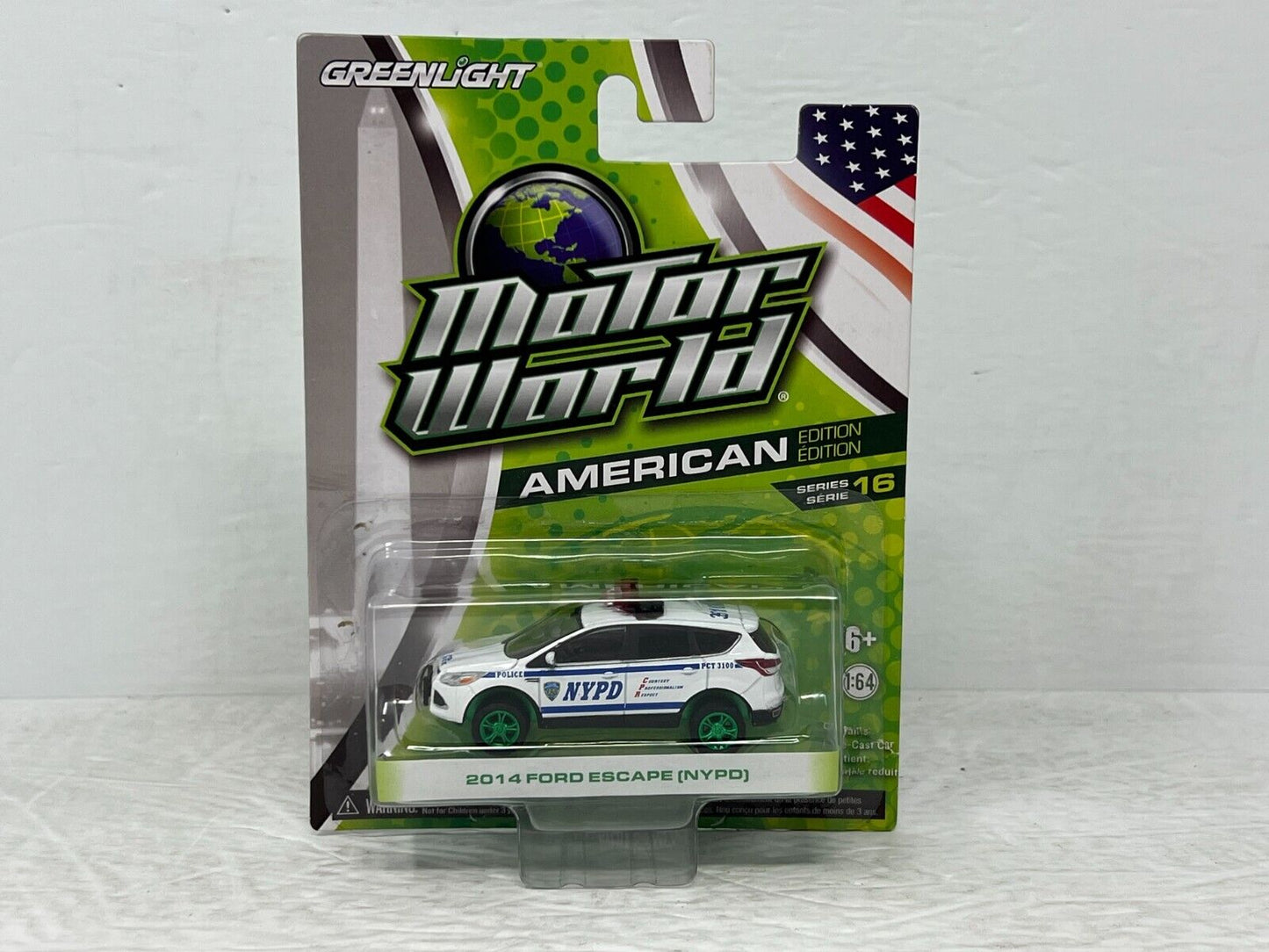 Greenlight Motor World 2014 Ford Escape (NYPD) Green Machine 1:64 Diecast