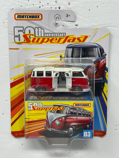 Matchbox Superfast 50th Anniversary '59 Volkswagen 23 Microbus 1:64 Diecast