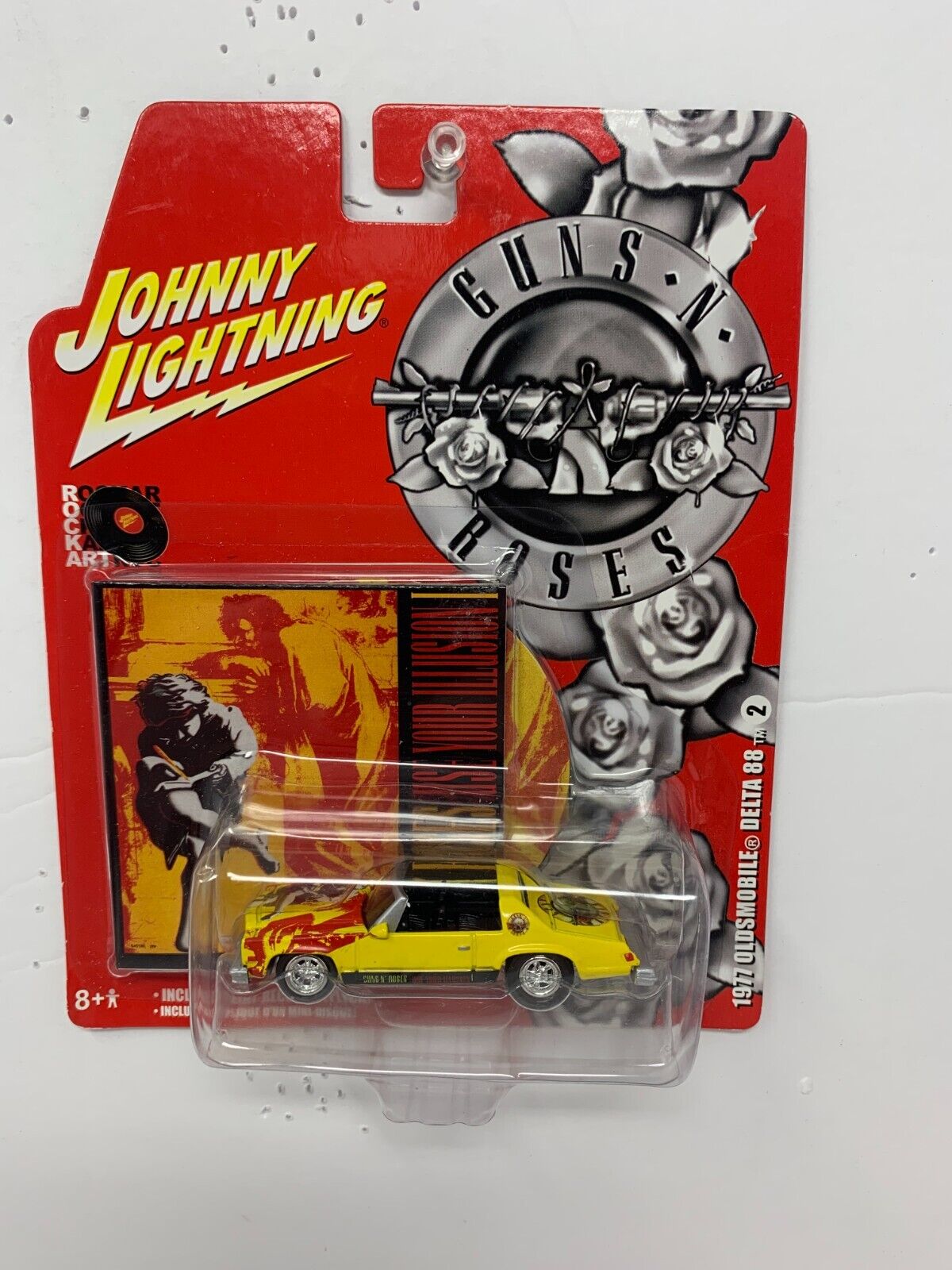 Johnny Lightning Rock Art Guns N Roses 1977 Oldsmobile Delta 88 1:64 Diecast