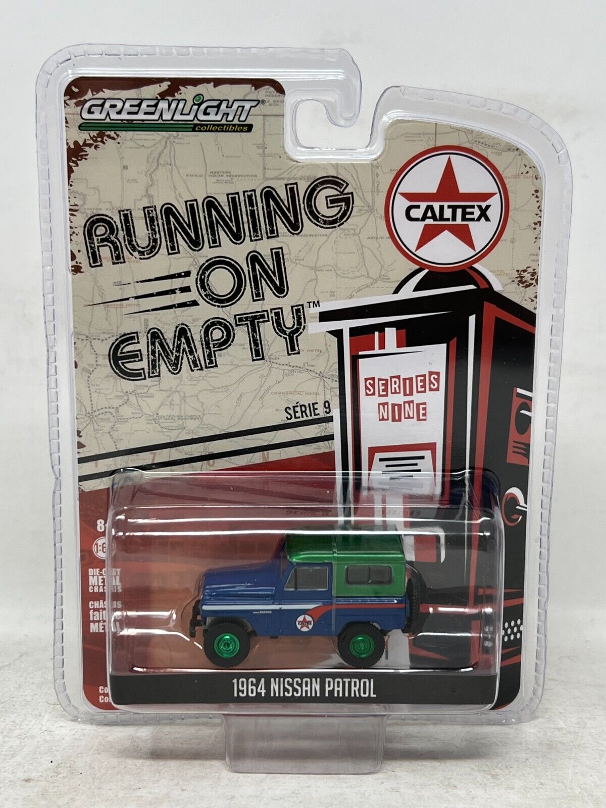 Greenlight Green Machine Running On Empty 1964 Nissan Patrol 1:64 Diecast