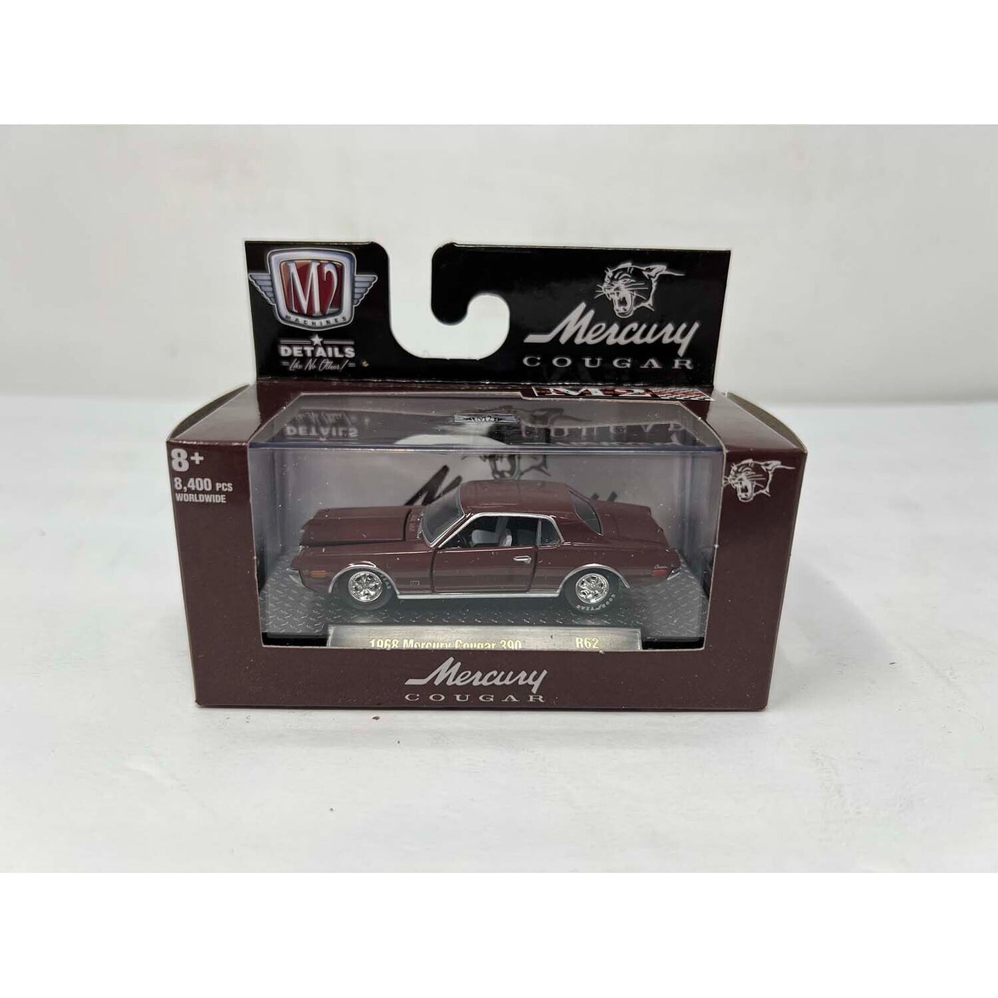 M2 Machines Mercury Cougar 1968 Mercury Cougar 390 R62 1:64 Diecast