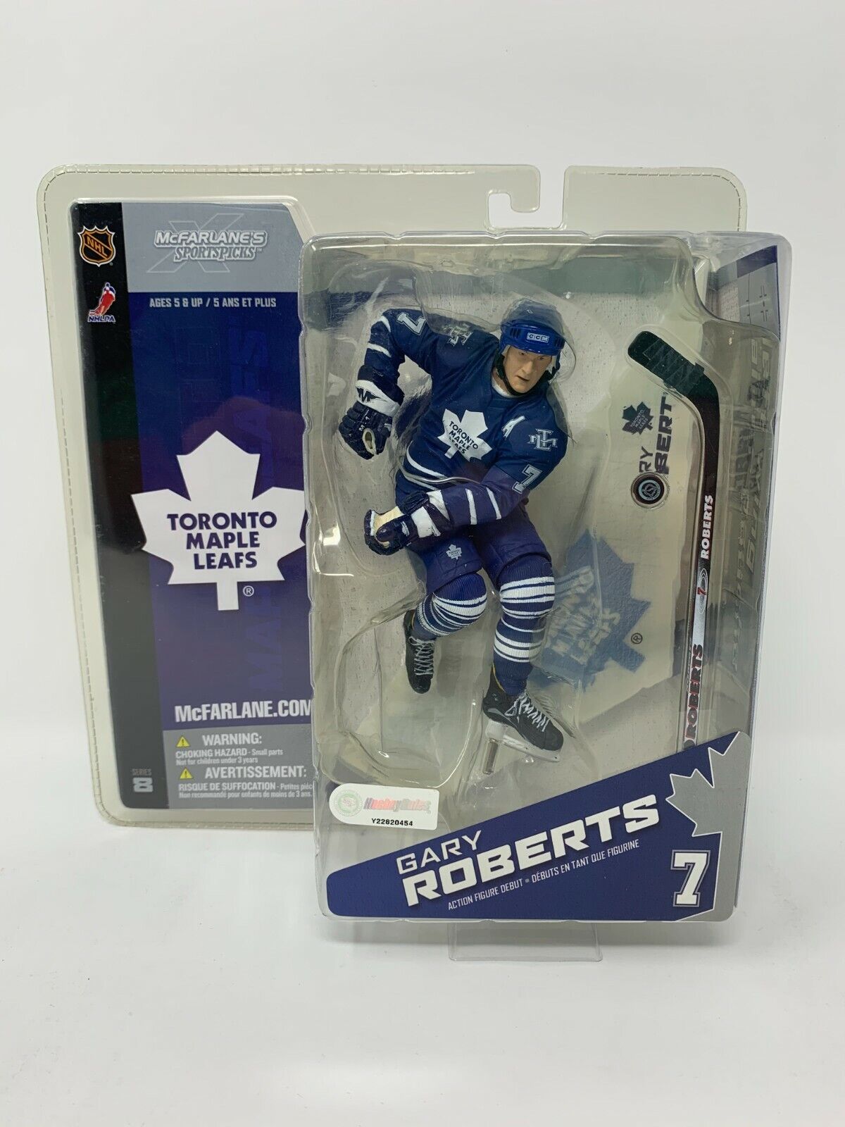 Mcfarlane NHL Gary Roberts Toronto Maple Leafs Blue Jersey Series 8  Figure