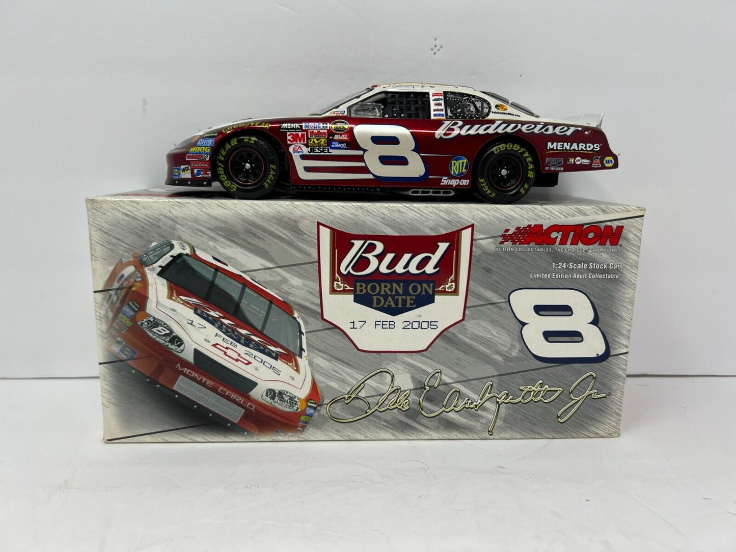 Action Nascar GM Dealers #8 Dale Earnhardt Jr. Born on Date Feb. 17 1:24 Diecast