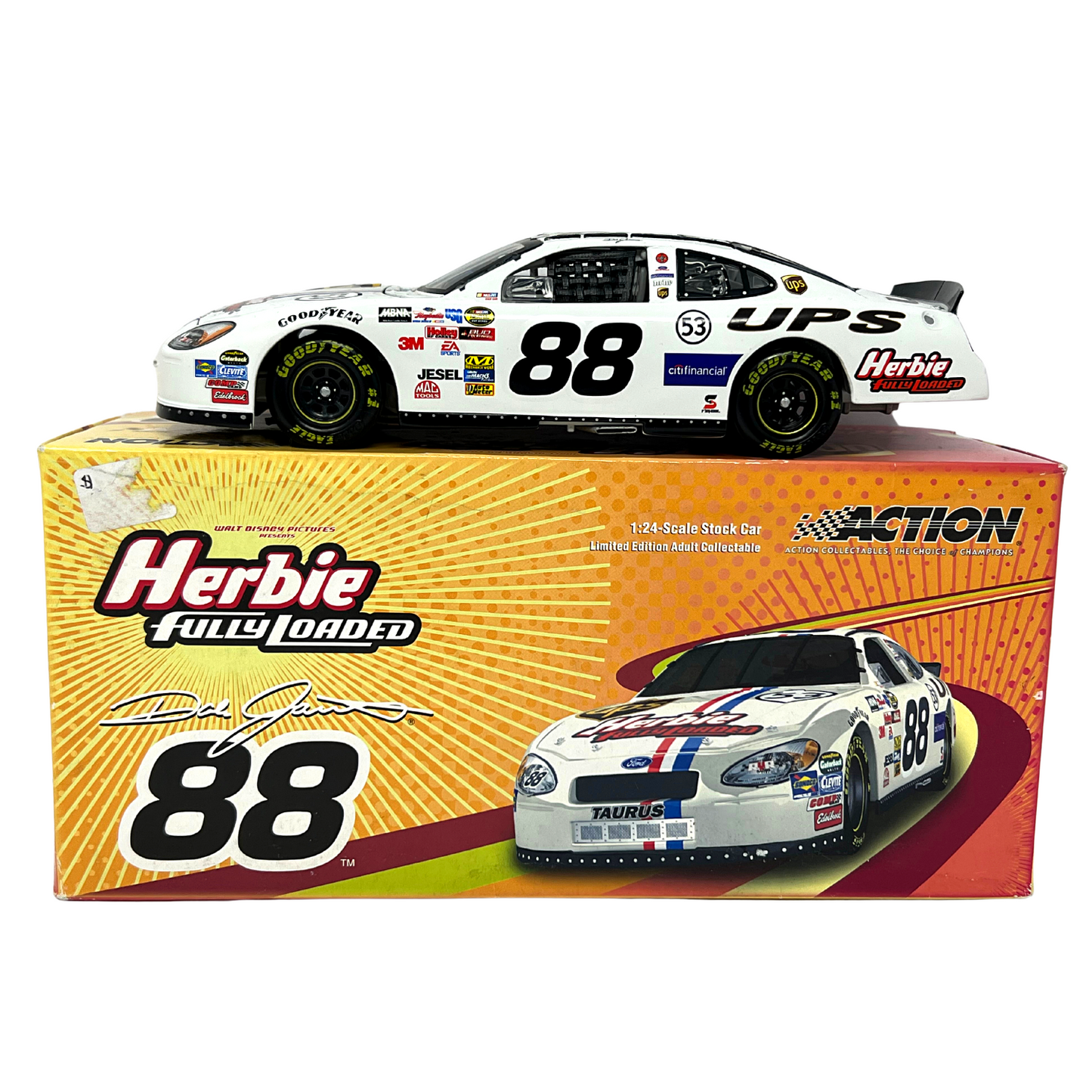 Action Nascar #88 Dale Jarrett UPS Herbie Fully Loaded 2005 Taurus 1:24 Diecast