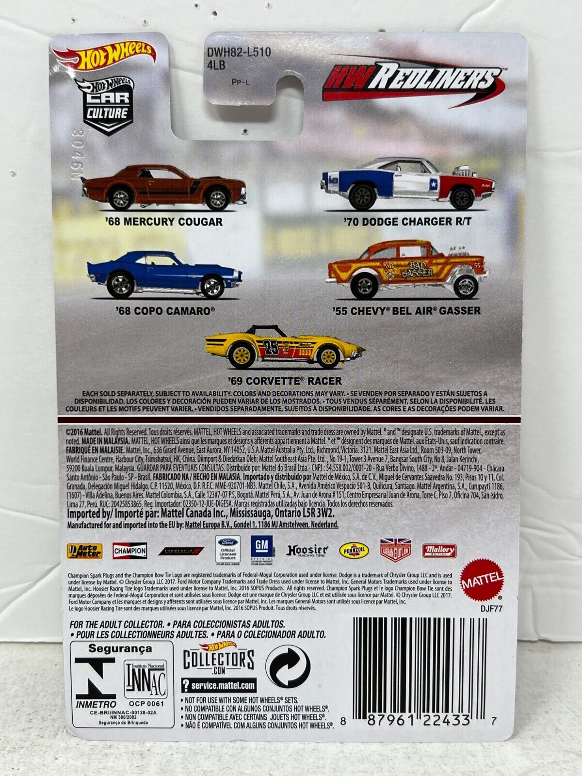 Hot Wheels Premium Car Culture HW Redliners '68 Mercury Cougar 1:64 Diecast